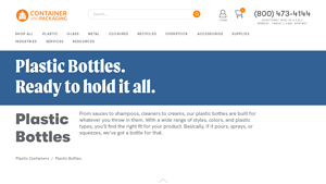 Container and Packaging - Plastic Bottles
