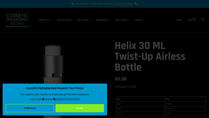 Cosmetic Packaging Now - 30 ML Twist-Up Airless Bottle