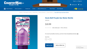 CountryMax - Oasis Bell Purple Water Bottle