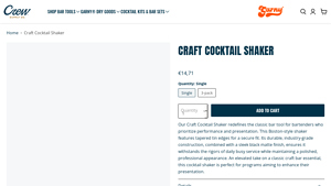 Crew Supply Co - Craft Cocktail Shaker