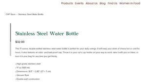 Crown Hill Farm - Stainless Steel Water Bottle
