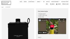 Curated Basics - Flat Water Bottle