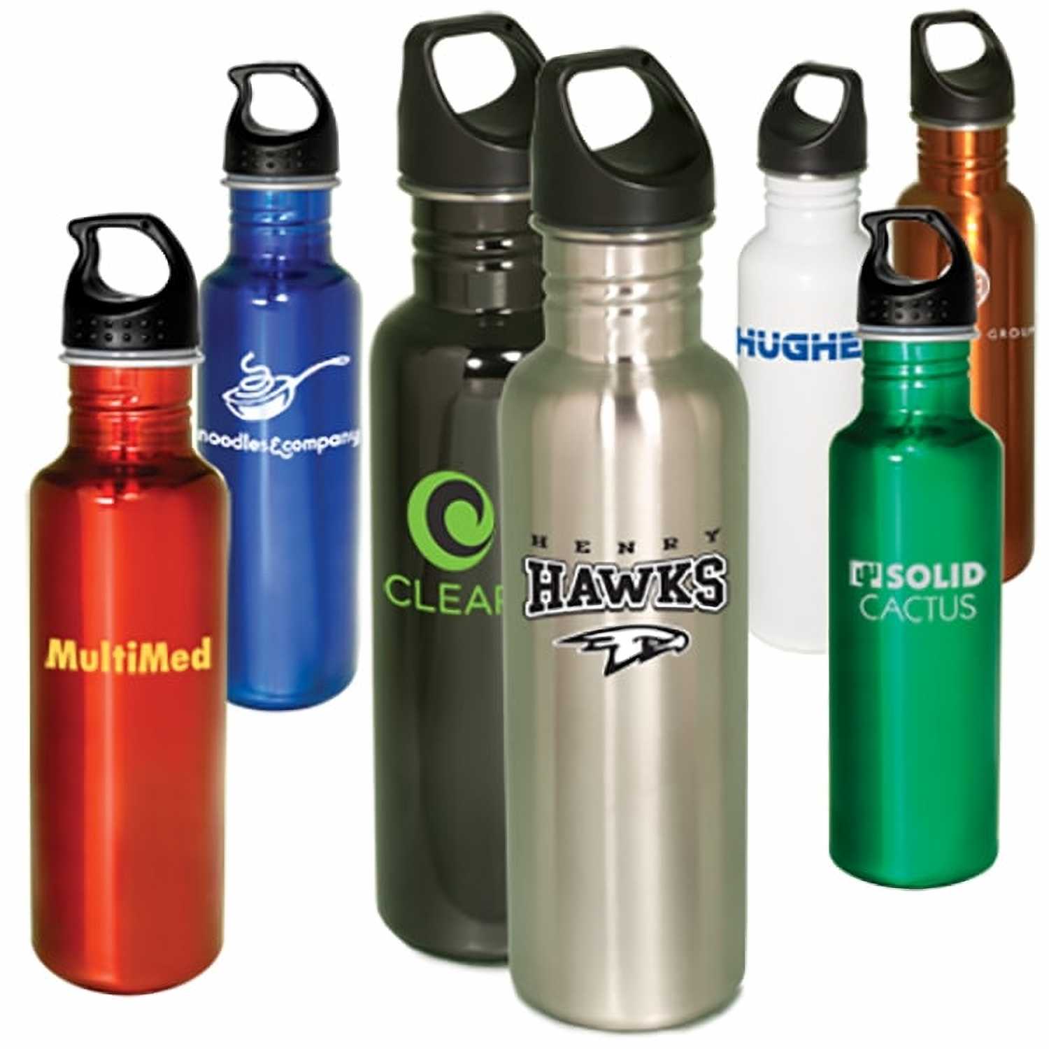 A stock image illustrating custom stainless steel water bottle concepts