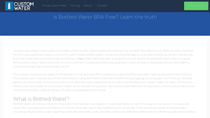 CustomWater - BPA-Free Bottled Water