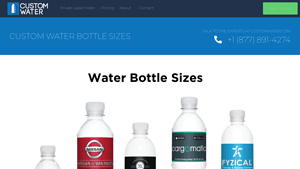 CustomWater - 8oz BPA Free Water Bottle