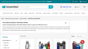 Discount Mugs - Personalized Stainless Steel Water Bottles