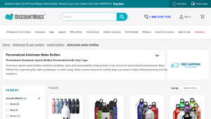 Discount Mugs - Promotional Aluminum Water Bottles