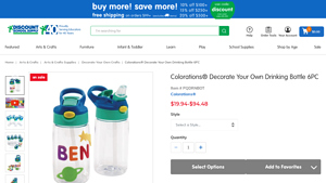 Colorations® - Decorate Your Own Drinking Bottle