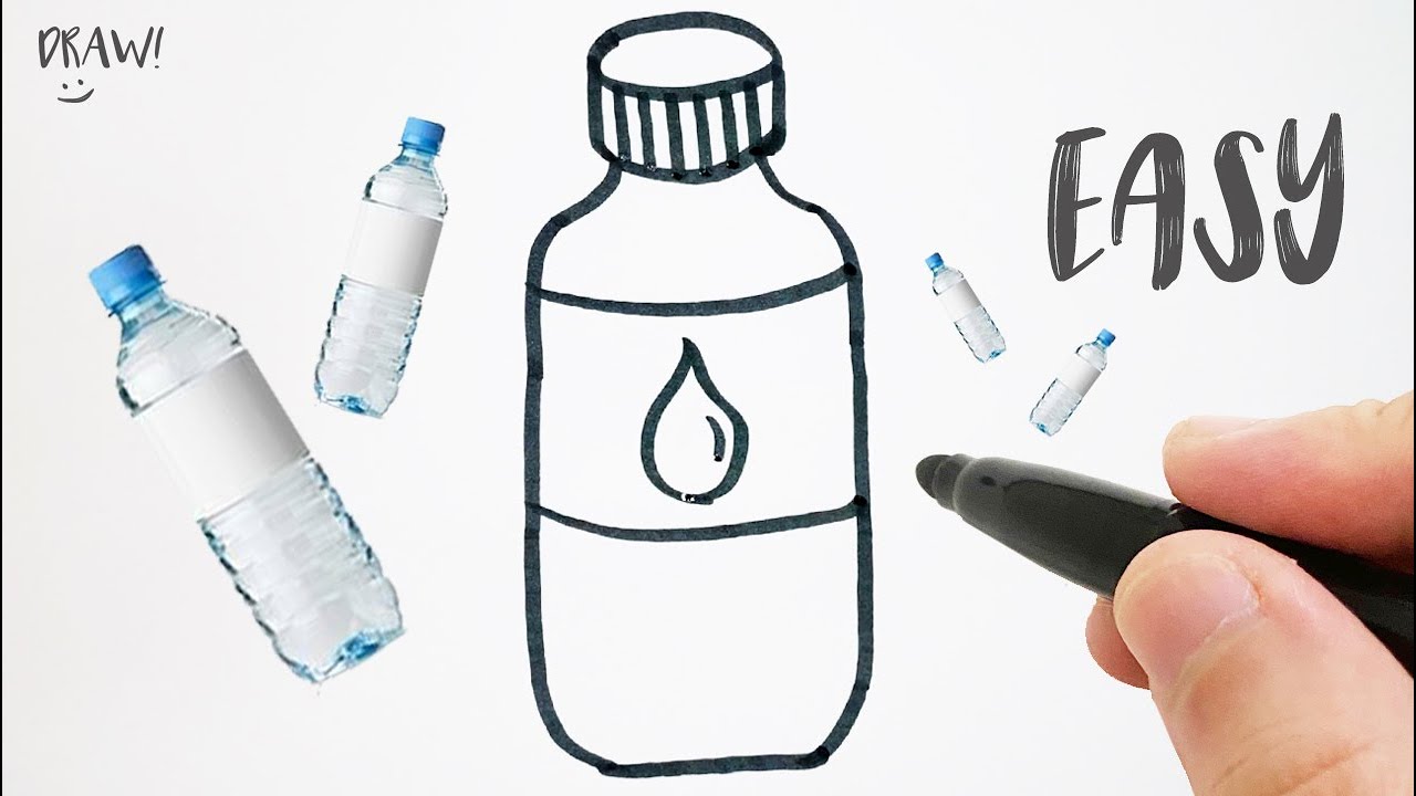 A stock image illustrating draw a water bottle concepts