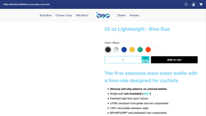 Bivo - Stainless Steel Cycling Bottle