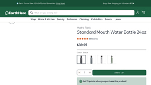 EarthHero - Hydro Flask Standard Mouth Water Bottle 24oz