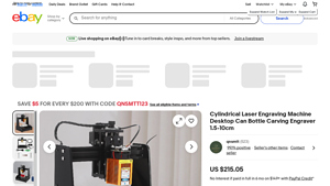 Cylindrical Laser Engraving Machine - Desktop Can Bottle Carving Engraver