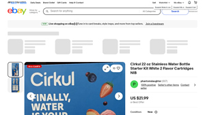 Cirkul - 22 oz Stainless Water Bottle Starter Kit