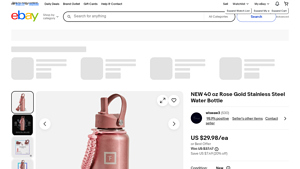 Rose Gold - 40 oz Stainless Steel Water Bottle