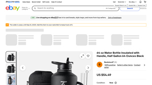 Insulated Stainless Steel Water Bottle - 64 oz