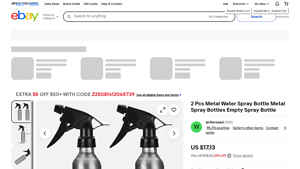 Metal - Water Spray Bottle