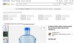 5L Water Bottle - Reusable Plastic Jug