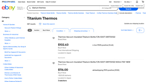 eBay - Titanium Insulated Thermos