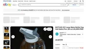 BOTTLED JOY - Large Water Bottle/Jug Half Gallon Plus