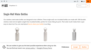 Elephant Box - Single-Wall Water Bottles