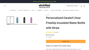 Owala - Personalized 24oz Freesip Insulated Water Bottle