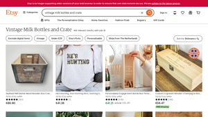 Etsy UK - Vintage Milk Bottles & Crates