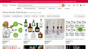 Etsy - Custom Patron Bottles With Straws