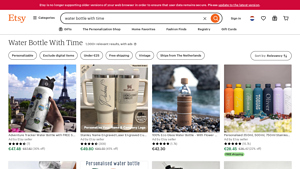 Etsy - Motivational Water Bottle with Time Marker