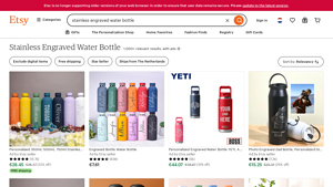 Etsy - Custom Engraved Stainless Water Bottles