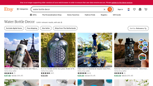 Etsy - Unique Water Bottle Decor