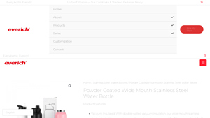 Everich - Super 32oz Wide Mouth Stainless Steel Water Bottle