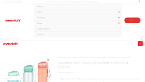 Everich - Stainless Steel Spray Drink Bottle