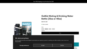 GoMist - Misting Drinking Bottle