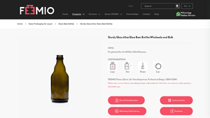 Feemio - 40oz Glass Beer Bottles