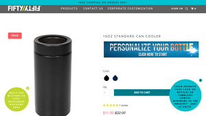 FIFTY/FIFTY - 16oz Standard Can Cooler