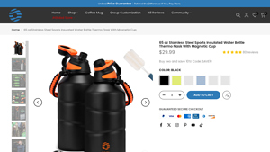 FJ Bottle - 65 oz Stainless Steel Sports Insulated Water Bottle