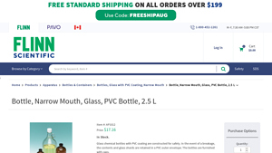 Flinn Scientific - Narrow Mouth Glass Bottle 2.5 L