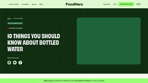 Food Hero - Sustainable Bottled Water Solutions