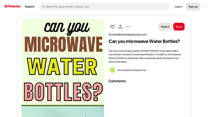 Pinterest - Microwave Safety Tips