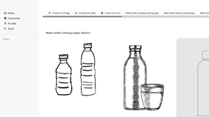 Freepik - Water Bottle Coloring Pages