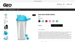 GeoBottles - 24oz Clear Shaker Bottle