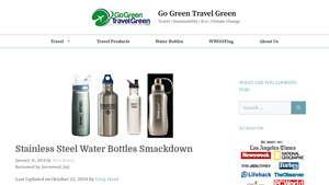 Go Green Travel Green - Stainless Steel Water Bottles Comparison