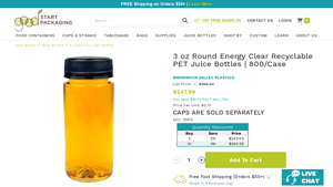 Good Start Packaging - 3 oz Round Energy Shot Bottles