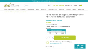 Goodstart Packaging - 12 oz Round Energy Juice Bottles
