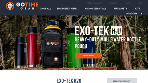 Go Time Gear - Exo-Tek H2O MOLLE Water Bottle Pouch