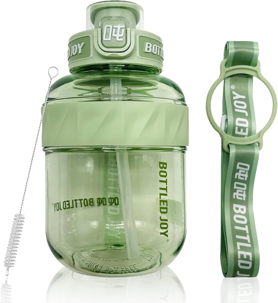 A stock image illustrating green water bottle brand concepts
