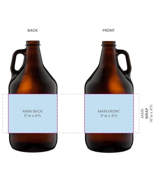 A stock image illustrating growler bottle size concepts