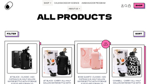 H2O Capsule - Jet Black Classic 2.2L Water Bottle