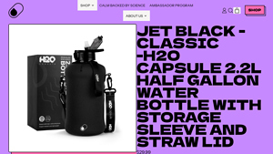 H2O Capsule - Jet Black Half Gallon Water Bottle