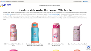 Haers - Non-Toxic Kids Water Bottles